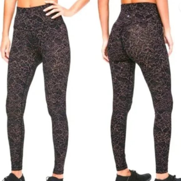 lululemon athletica Pants - Lululemon Full Length Align Pants in Lacescape Spanish Rose Size 6